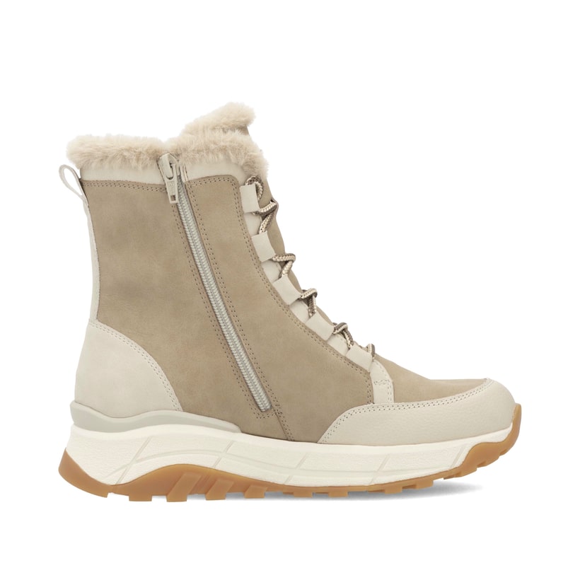 Rieker Artikelnummer W0071-20 Rieker Damen Schnürstiefel cremebeige Blitzverkäufe