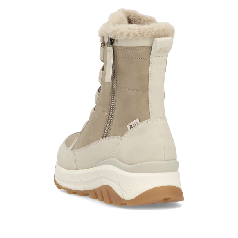 Rieker Artikelnummer W0071-20 Rieker Damen Schnürstiefel cremebeige Blitzverkäufe