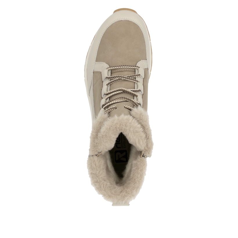 Rieker Artikelnummer W0071-20 Rieker Damen Schnürstiefel cremebeige Blitzverkäufe