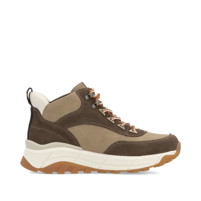 Rieker Artikelnummer W0067-20 Rieker Damen Schnürstiefel hozbraun-beige Kostenloser Versand