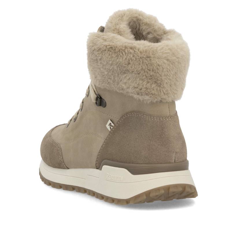 Rieker Artikelnummer W0670-20 Rieker Damen Schnürstiefel braunbeige Fabrikpreis