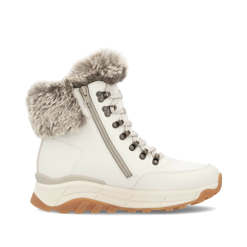 Rieker Artikelnummer W0063-80 Rieker Damen Schnürstiefel cremeweiß Sonderangebot