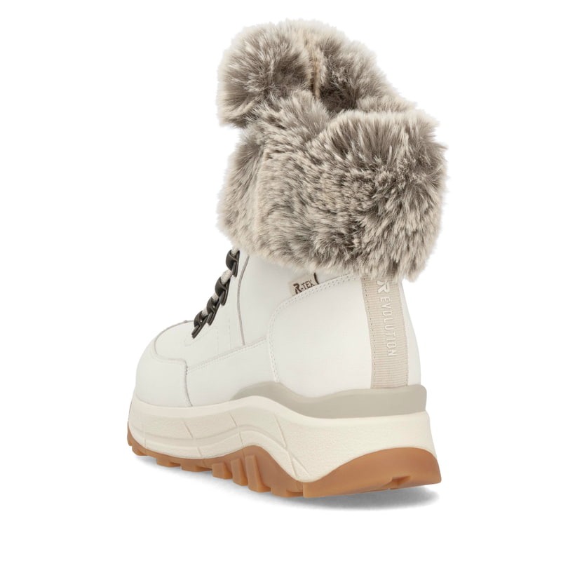 Rieker Artikelnummer W0063-80 Rieker Damen Schnürstiefel cremeweiß Sonderangebot