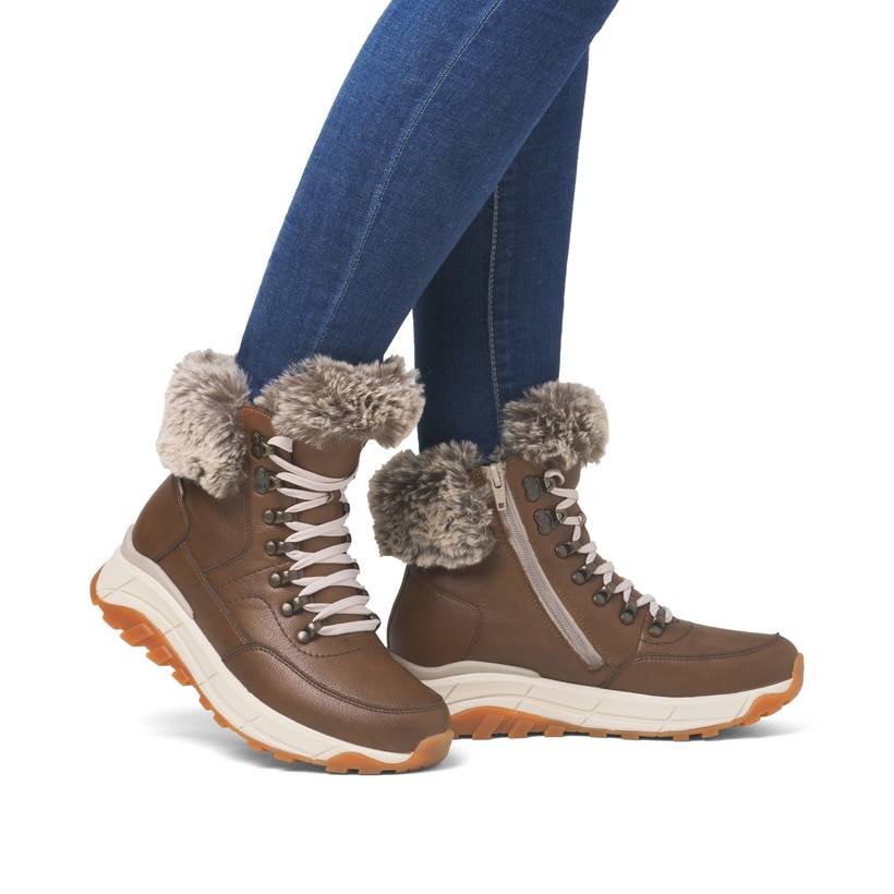 Rieker Artikelnummer W0063-22 Rieker Damen Schnürstiefel zimtbraun Rabatt