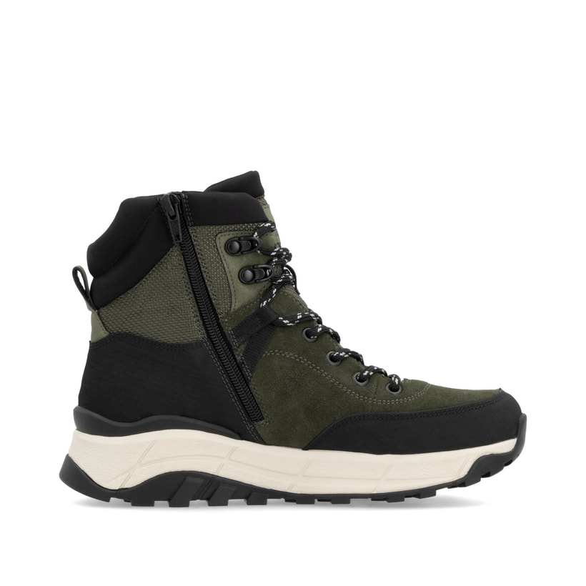 Rieker Artikelnummer W0072-54 Rieker Damen Schnürstiefel khaki-schwarz Günstig kaufen