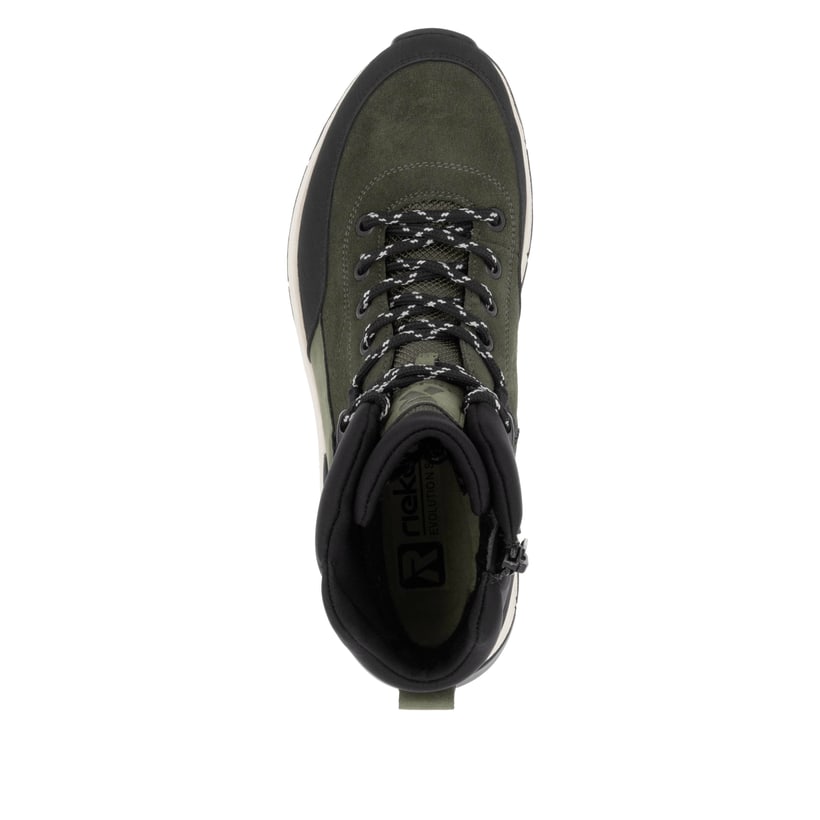 Rieker Artikelnummer W0072-54 Rieker Damen Schnürstiefel khaki-schwarz Günstig kaufen