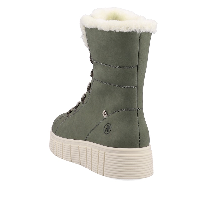 Rieker Artikelnummer W1070-54 Rieker Damen Schnürstiefel khaki snow Flash Sale