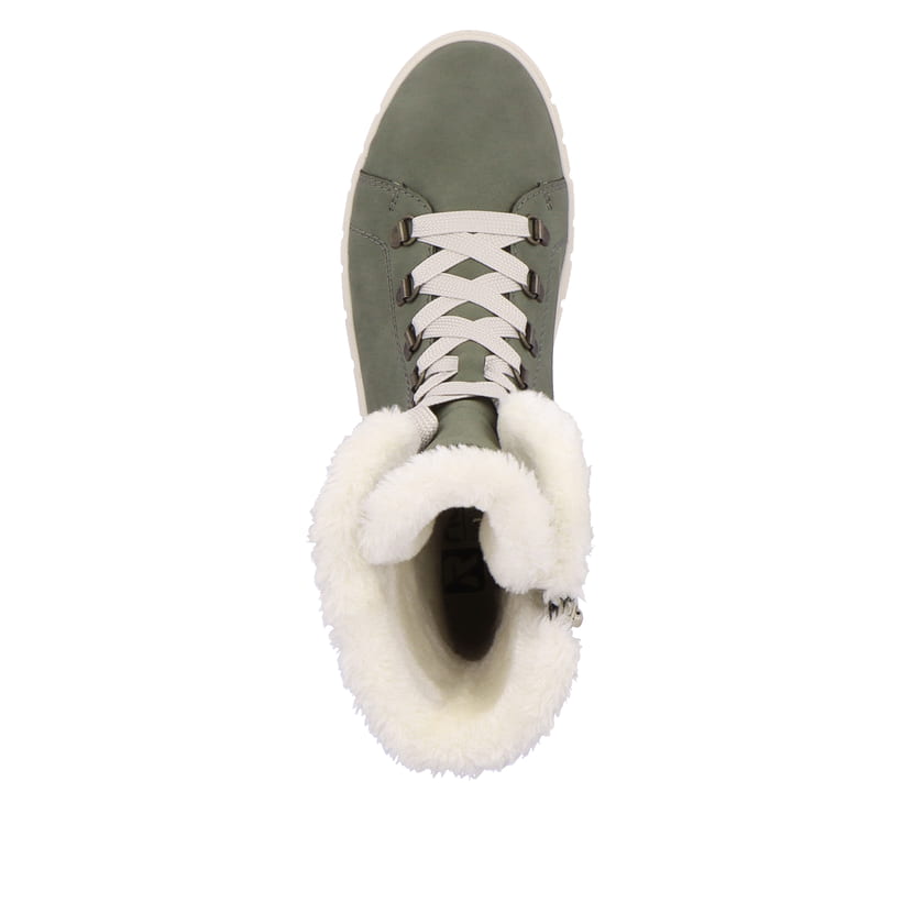 Rieker Artikelnummer W1070-54 Rieker Damen Schnürstiefel khaki snow Flash Sale