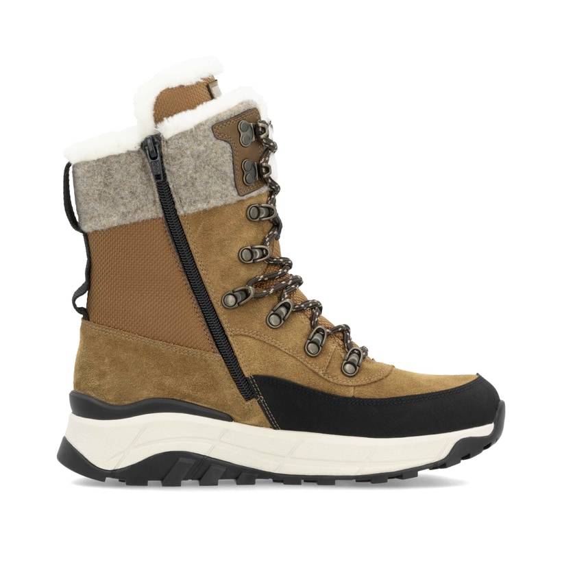 Rieker Artikelnummer W0066-22 Rieker Damen Schnürstiefel kamelbraun Online Shopping