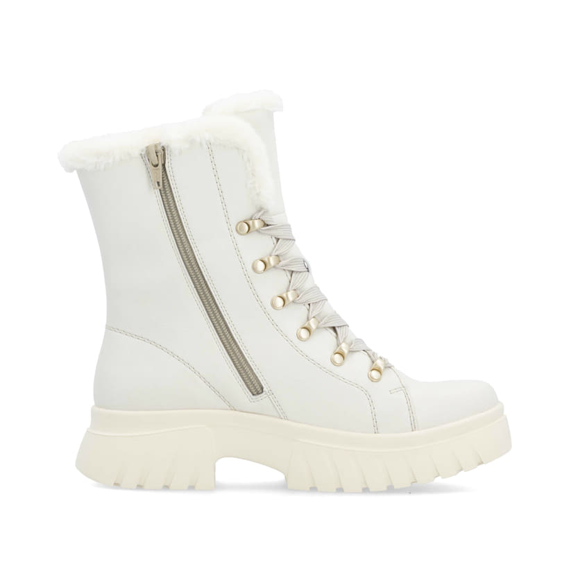 Rieker Artikelnummer W1874-80 Rieker Damen Schnürstiefel cremeweiß Preisnachlass