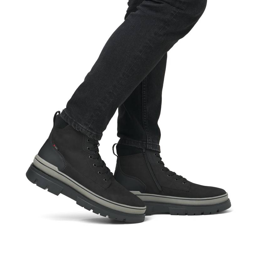 Rieker Artikelnummer U1273-00 Rieker Herren Schnürstiefel carbonschwarz Cyber Monday