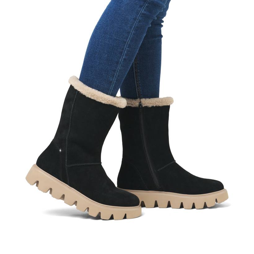 Rieker Artikelnummer W2072-00 Rieker Damen Hochschaftstiefel urbanschwarz Weihnachtsangebot
