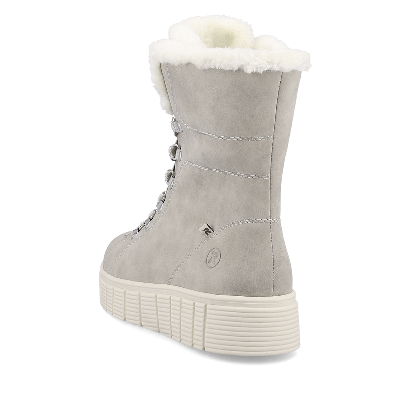 Rieker Artikelnummer W1070-40 Rieker Damen Schnürstiefel platinum grey Muttertagsangebot