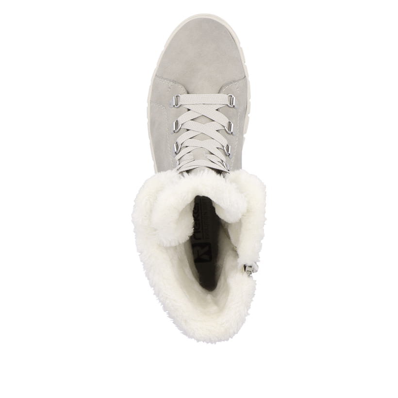 Rieker Artikelnummer W1070-40 Rieker Damen Schnürstiefel platinum grey Muttertagsangebot
