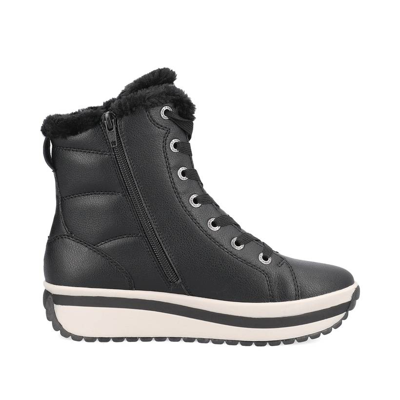 Rieker Artikelnummer W0963-01 Rieker Damen Schnürstiefel urbanschwarz Heißer Verkauf