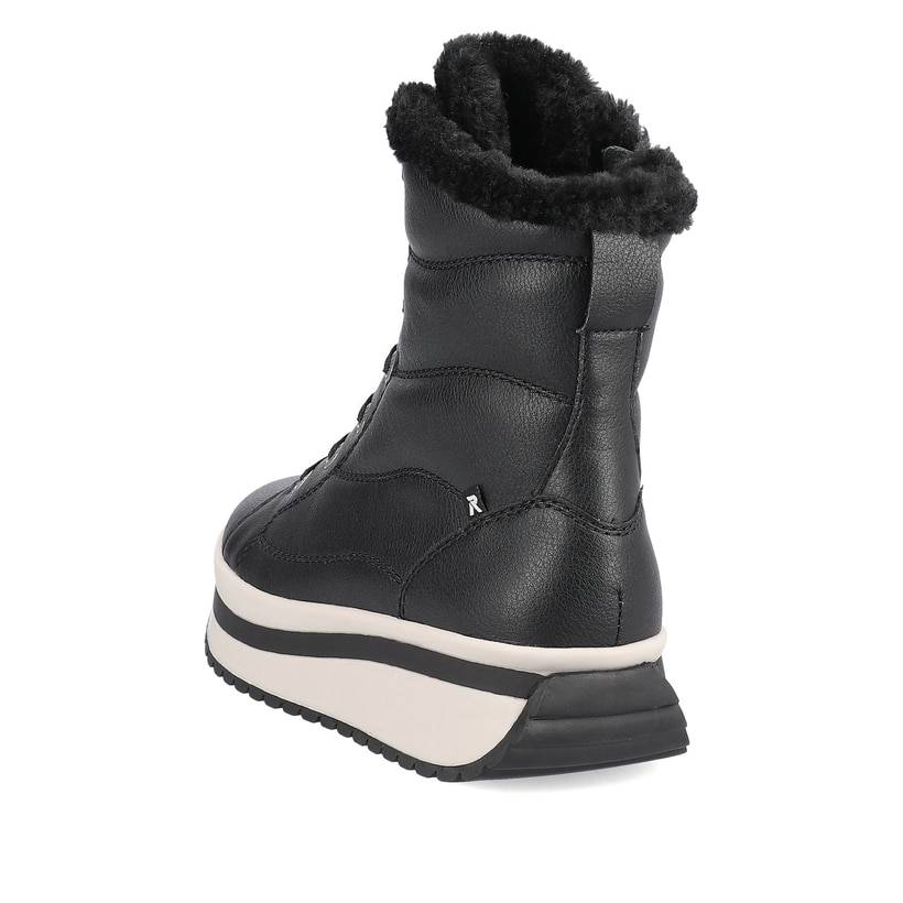 Rieker Artikelnummer W0963-01 Rieker Damen Schnürstiefel urbanschwarz Heißer Verkauf