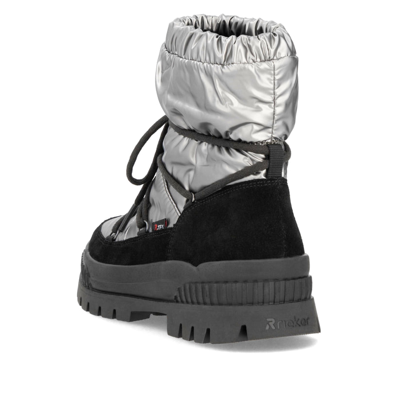 Rieker Artikelnummer W2170-42 Rieker Damen Kurzstiefel silber-schwarz Online Outlet