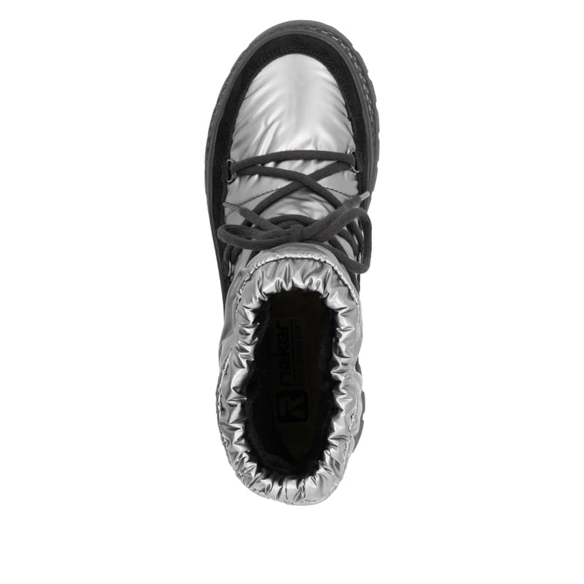Rieker Artikelnummer W2170-42 Rieker Damen Kurzstiefel silber-schwarz Online Outlet
