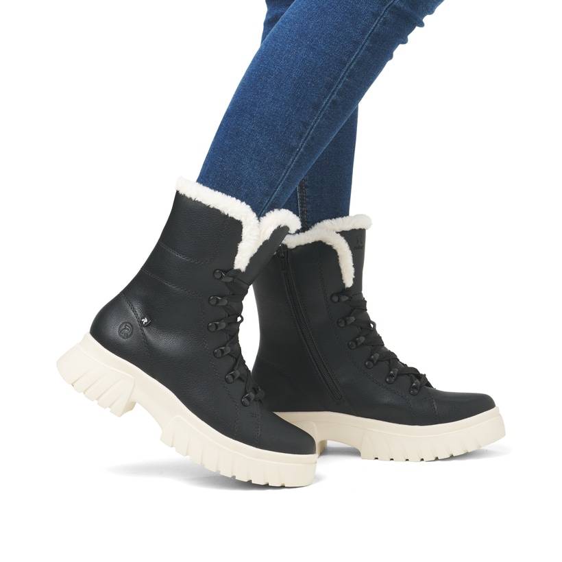 Rieker Artikelnummer W1874-00 Rieker Damen Schnürstiefel graphitschwarz Zeitlich begrenztes Angebot