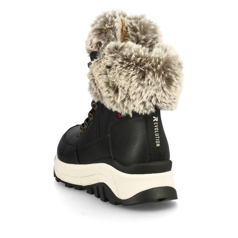 Rieker Artikelnummer W0063-00 Rieker Damen Schnürstiefel stahlschwarz Blitzangebot