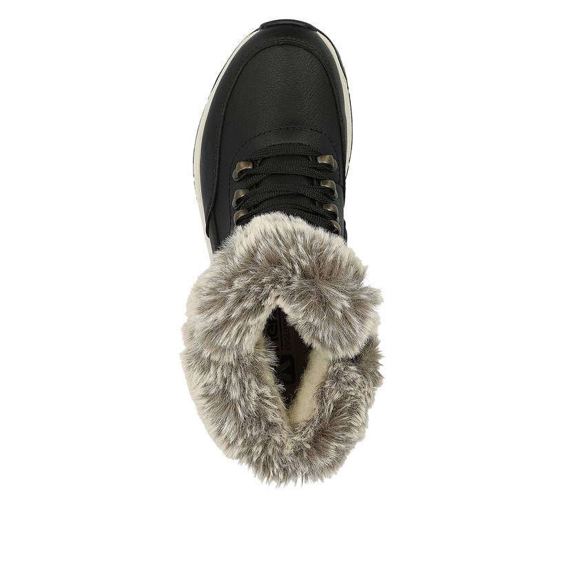 Rieker Artikelnummer W0063-00 Rieker Damen Schnürstiefel stahlschwarz Blitzangebot