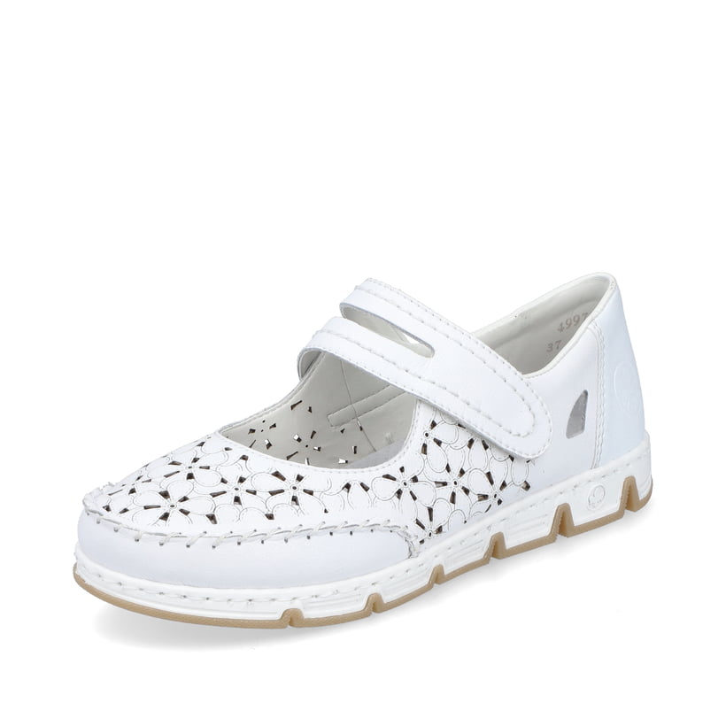 Rieker Artikelnummer 49977-80 Rieker Damen Ballerinas reinweiss Räumungsverkauf