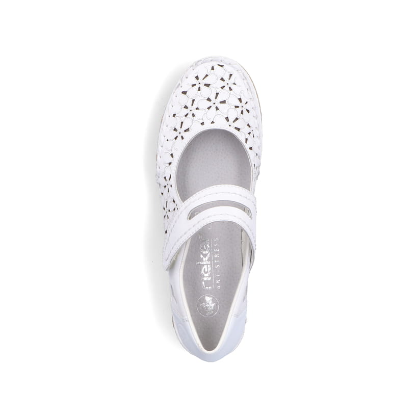 Rieker Artikelnummer 49977-80 Rieker Damen Ballerinas reinweiss Räumungsverkauf