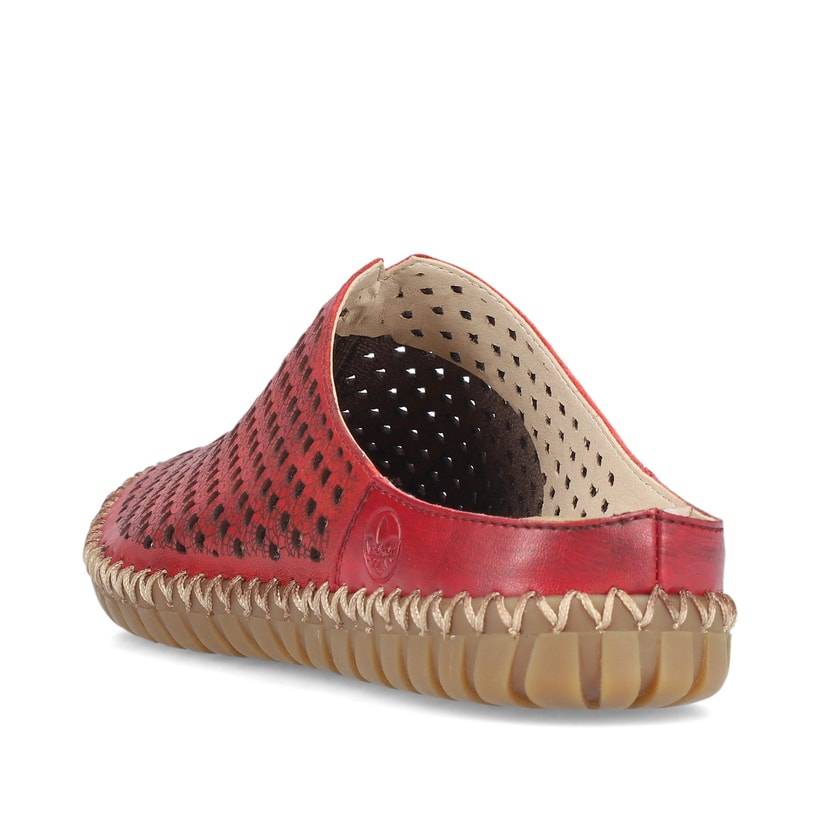 Rieker Artikelnummer M2885-35 Rieker Damen Clogs dunkelrot Kauf eins, bekomm eins gratis