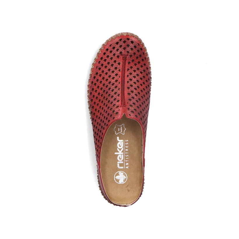 Rieker Artikelnummer M2885-35 Rieker Damen Clogs dunkelrot Kauf eins, bekomm eins gratis