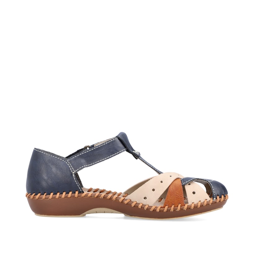 Rieker Artikelnummer M1655-14 Rieker Damen Riemchensandalen marineblau-beige Tägliche Deals