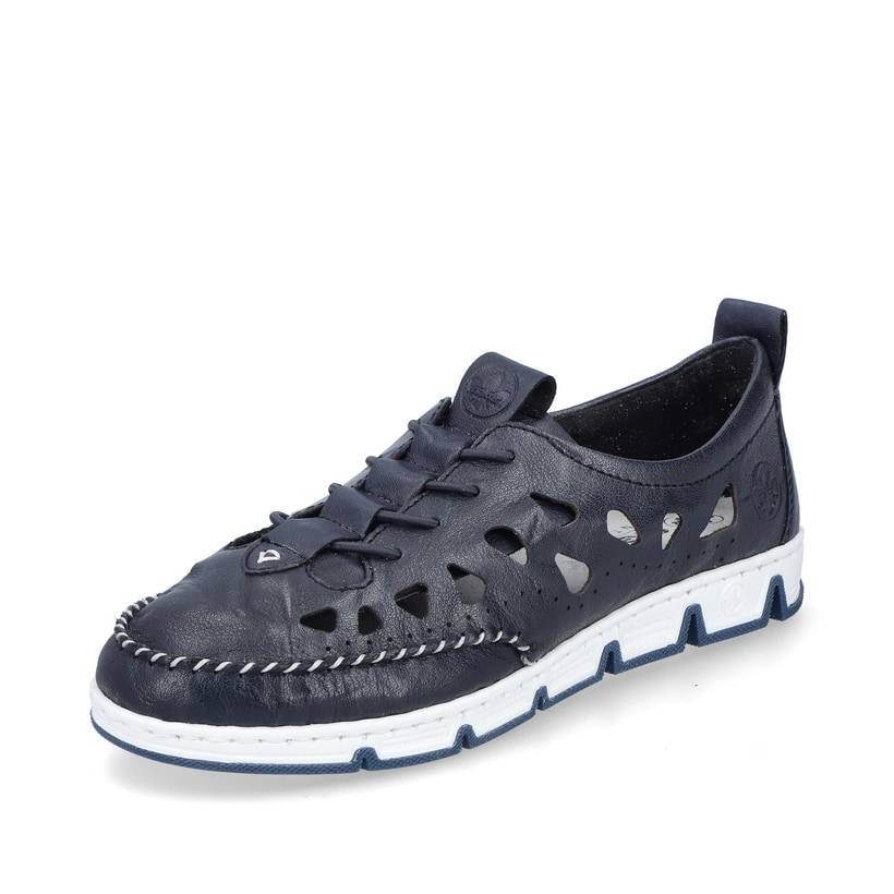 Rieker Artikelnummer 49956-14 Rieker Damen Slipper stahlblau Letzte 3 Tage