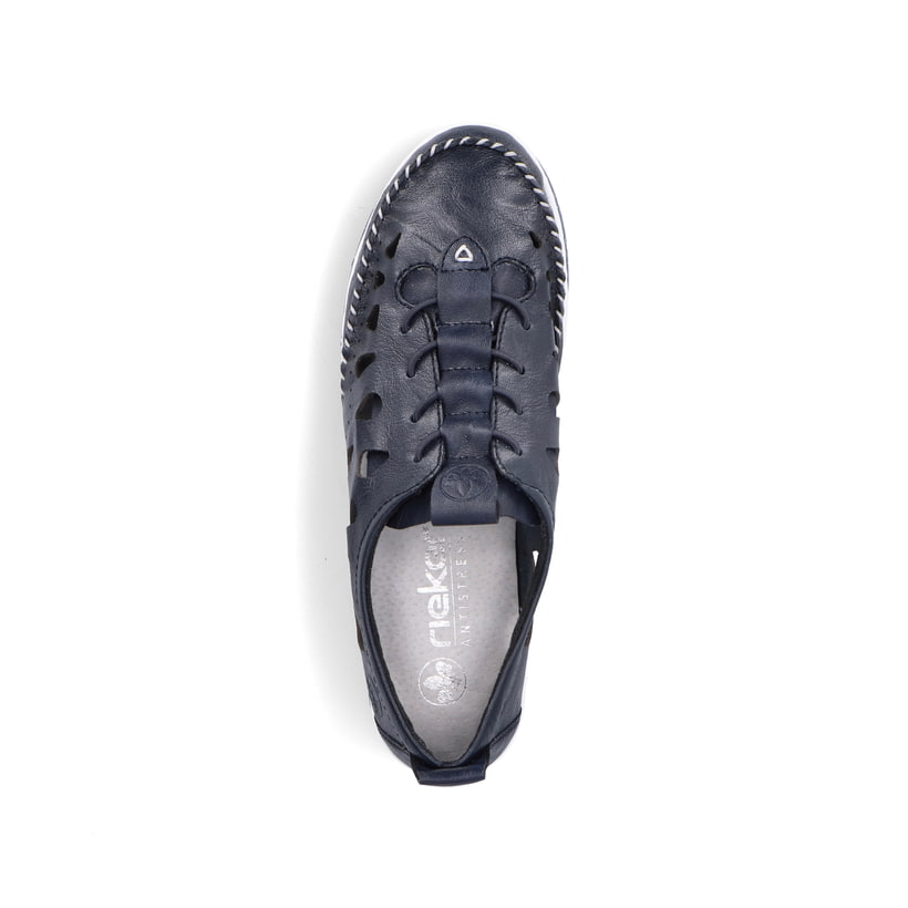 Rieker Artikelnummer 49956-14 Rieker Damen Slipper stahlblau Letzte 3 Tage