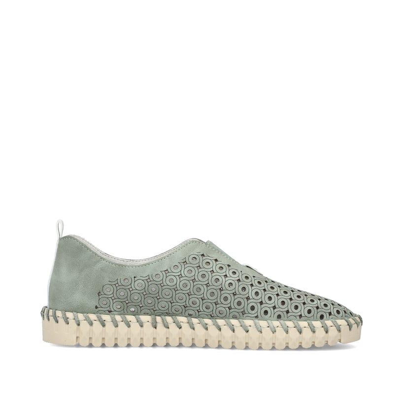 Rieker Artikelnummer N1963-52 Rieker Damen Slipper khakigrün Letzte 2 Tage