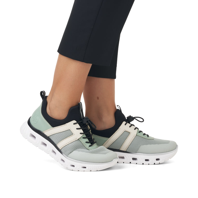 Rieker Artikelnummer M6061-52 Rieker Damen Slipper mintgrün Clearance-Verkauf