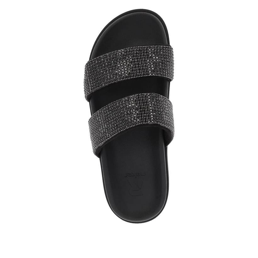 Rieker Artikelnummer W1451-00 Rieker Damen Pantoletten night black Fabrikladen