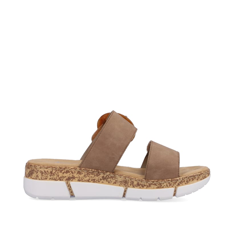 Rieker Artikelnummer V2392-62 Rieker Damen Pantoletten sandbeige Black Friday Preise