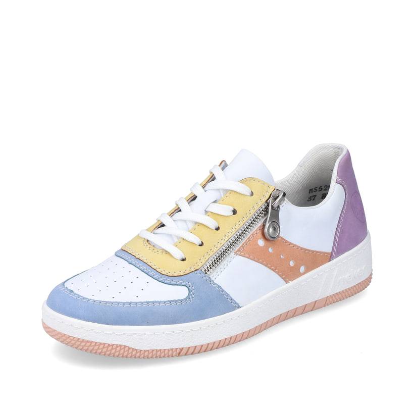 Rieker Artikelnummer M5520-91 Rieker Damen Sneaker Low weiss-bunt 50% Rabatt für begrenzte Zeit