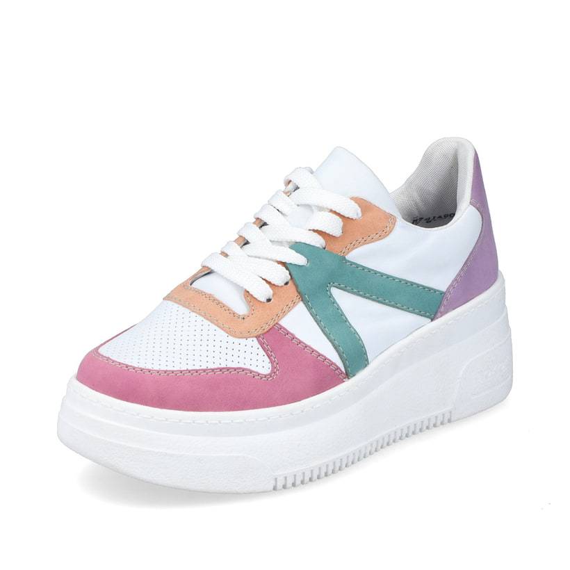 Rieker Artikelnummer M7814-90 Rieker Damen Sneaker Low eisweiss-mehrfarbig Online