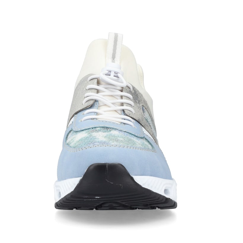 Rieker Artikelnummer N5251-91 Rieker Damen Slipper babyblau-cremeweiss Outlet