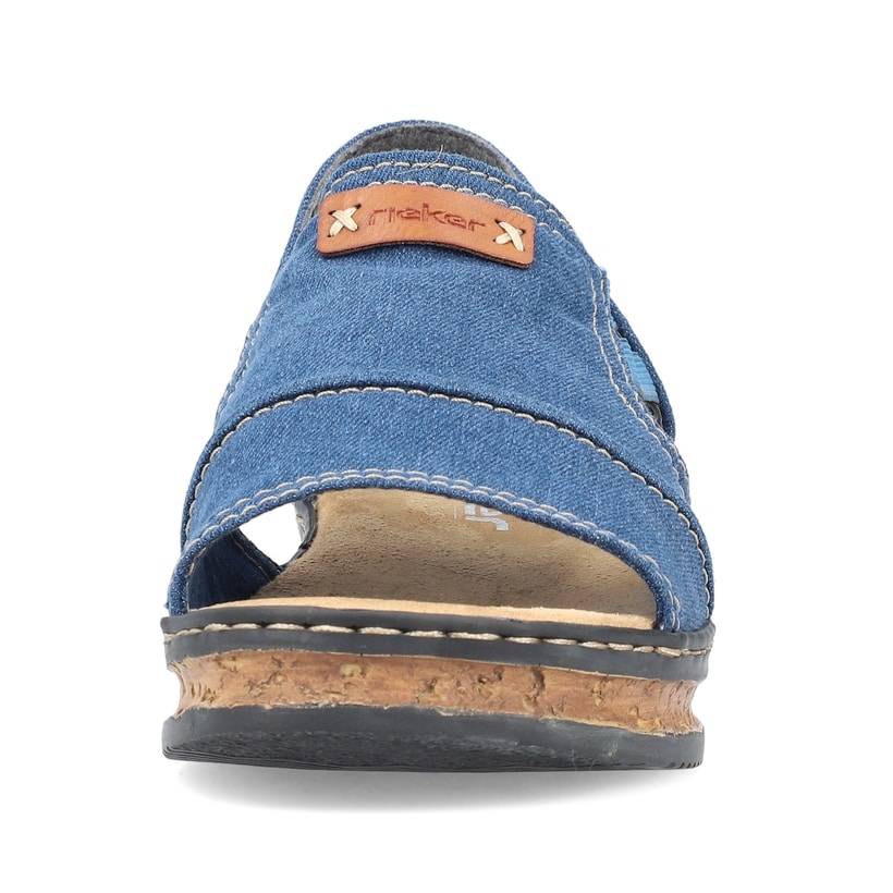 Rieker Artikelnummer 62982-12 Rieker Damen Keilsandaletten meeresblau Auslauf