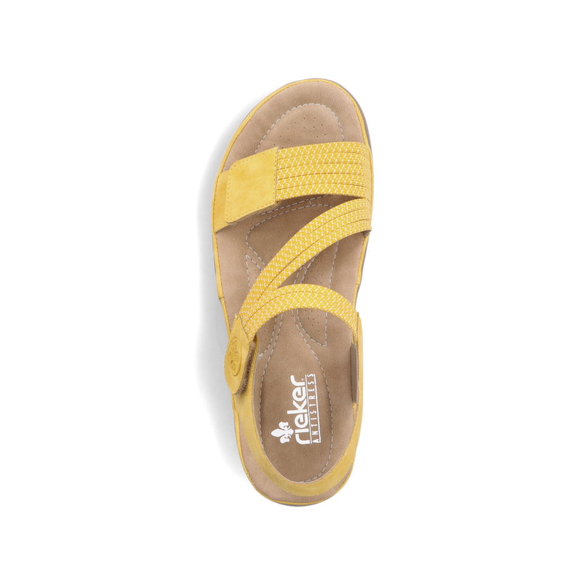 Rieker Artikelnummer 64870-68 Rieker Damen Riemchensandalen zitronengelb im Angebot