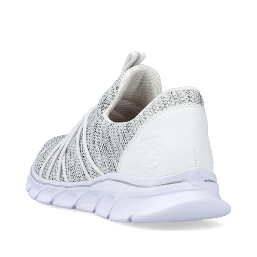 Rieker Artikelnummer 54071-80 Rieker Damen Slipper weiss-rauch Schlussverkauf