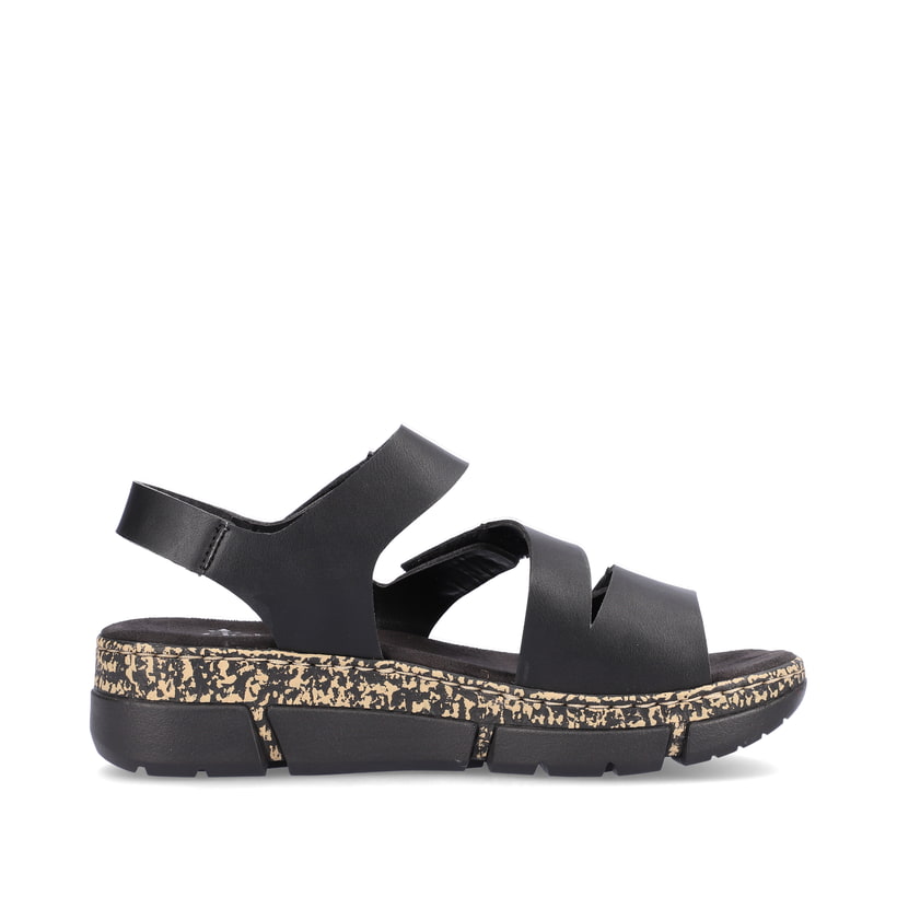 Rieker Artikelnummer V2301-00 Rieker Damen Riemchensandalen asphaltschwarz Günstig kaufen