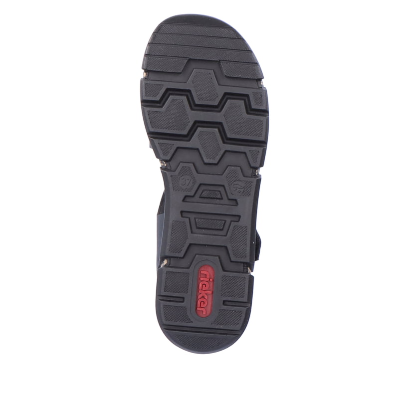 Rieker Artikelnummer V2301-00 Rieker Damen Riemchensandalen asphaltschwarz Günstig kaufen