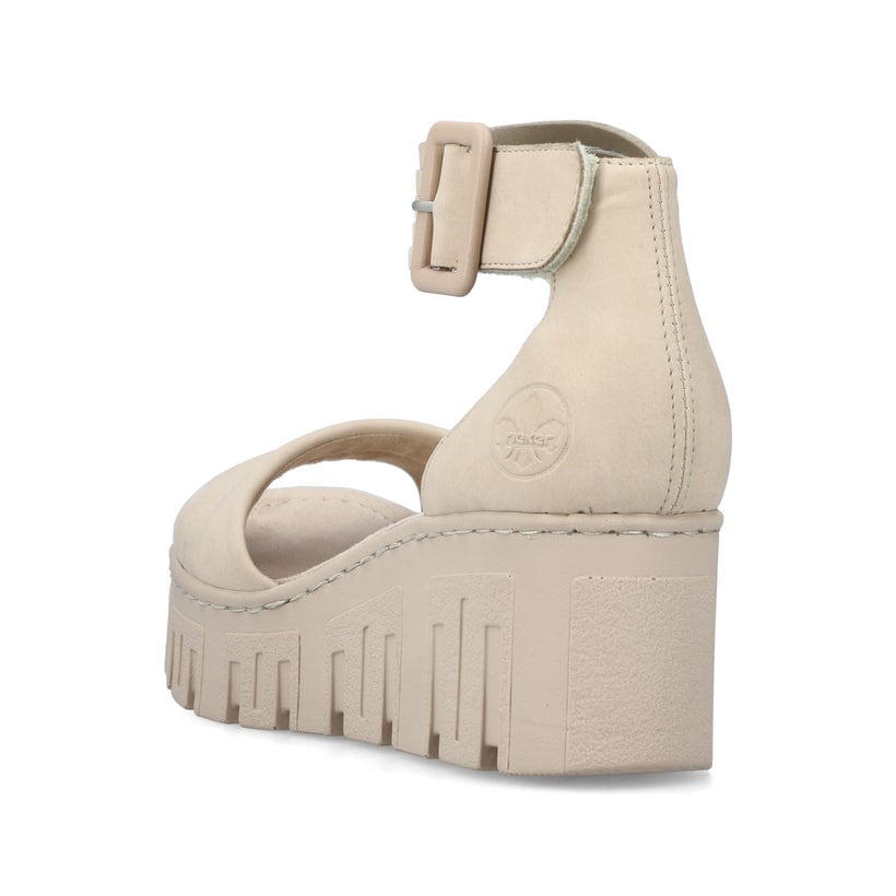 Rieker Artikelnummer 68093-60 Rieker Damen Keilsandaletten sandbeige Flash Sale