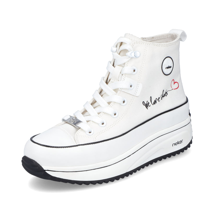 Rieker Artikelnummer 90012-80 Rieker Damen Sneaker High eisweiss Online Shopping
