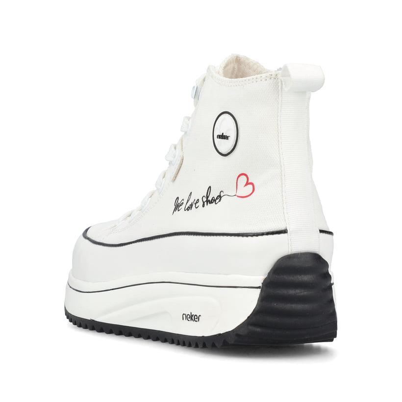 Rieker Artikelnummer 90012-80 Rieker Damen Sneaker High eisweiss Online Shopping