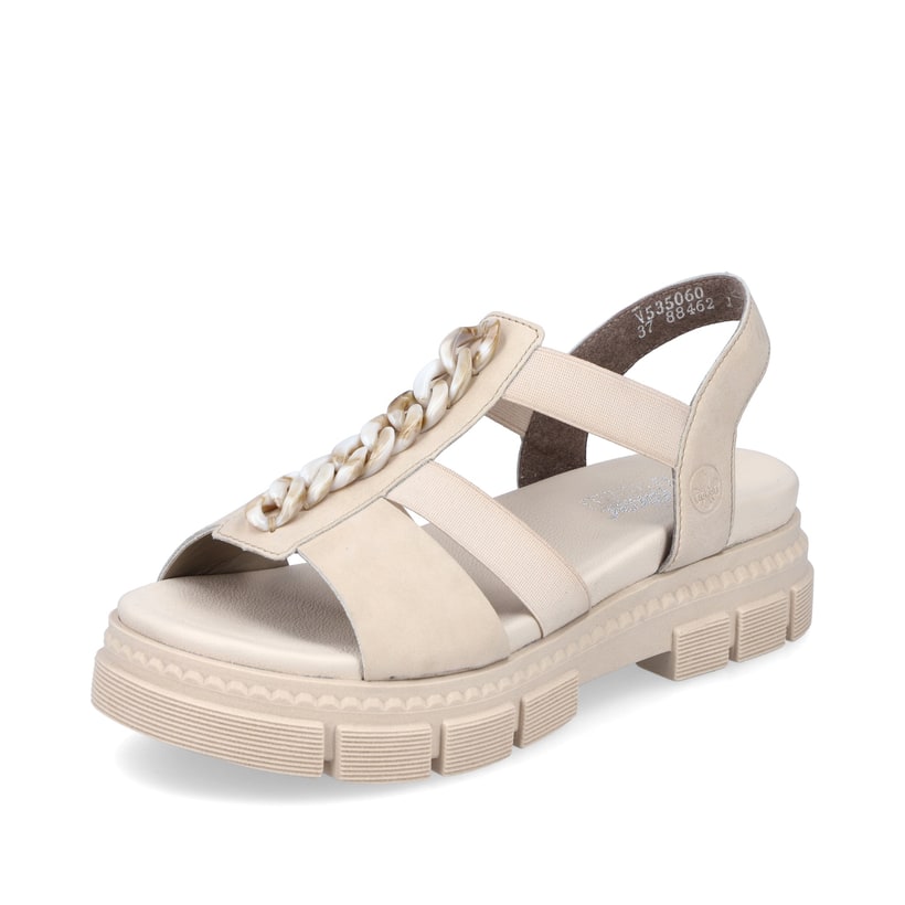 Rieker Artikelnummer V5350-60 Rieker Damen Riemchensandalen hellbeige Black Friday