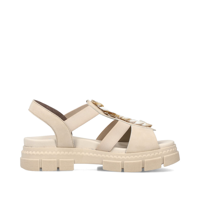 Rieker Artikelnummer V5350-60 Rieker Damen Riemchensandalen hellbeige Black Friday