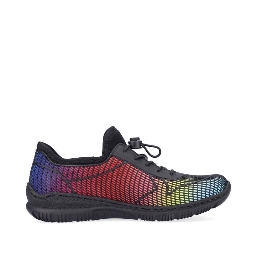 Rieker Artikelnummer N3250-90 Rieker Damen Slipper regenbogenfarben Online Outlet